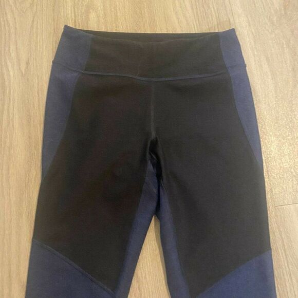 Outdoor Voices Womens Blue Black Elastic Waist Stretch Activewear Pant Sz Medium - Picture 4 of 8